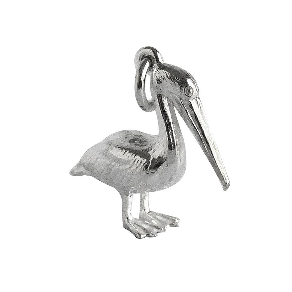 pelican charm — 2 sizes small / sterling silver
