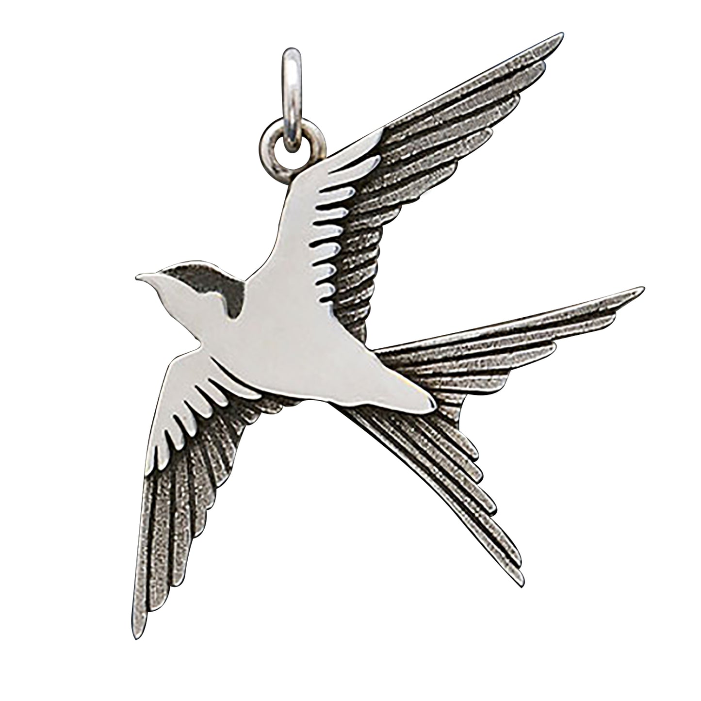 Swallow bird charm sterling silver pendant