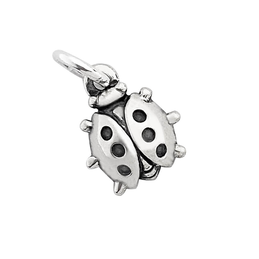 Ladybird pendant sterling silver beetle charm