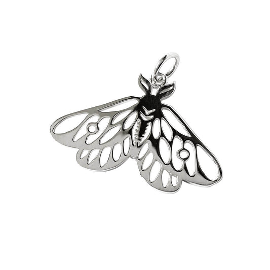 Sterling silver moth charm Charmarama
