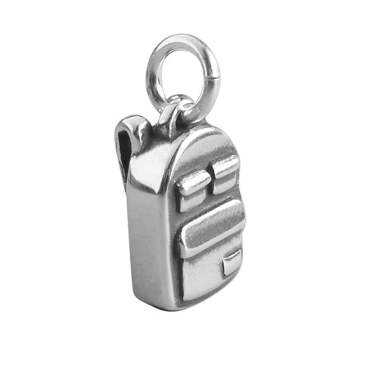 Backpack charm sterling silver 925 rucksack charm