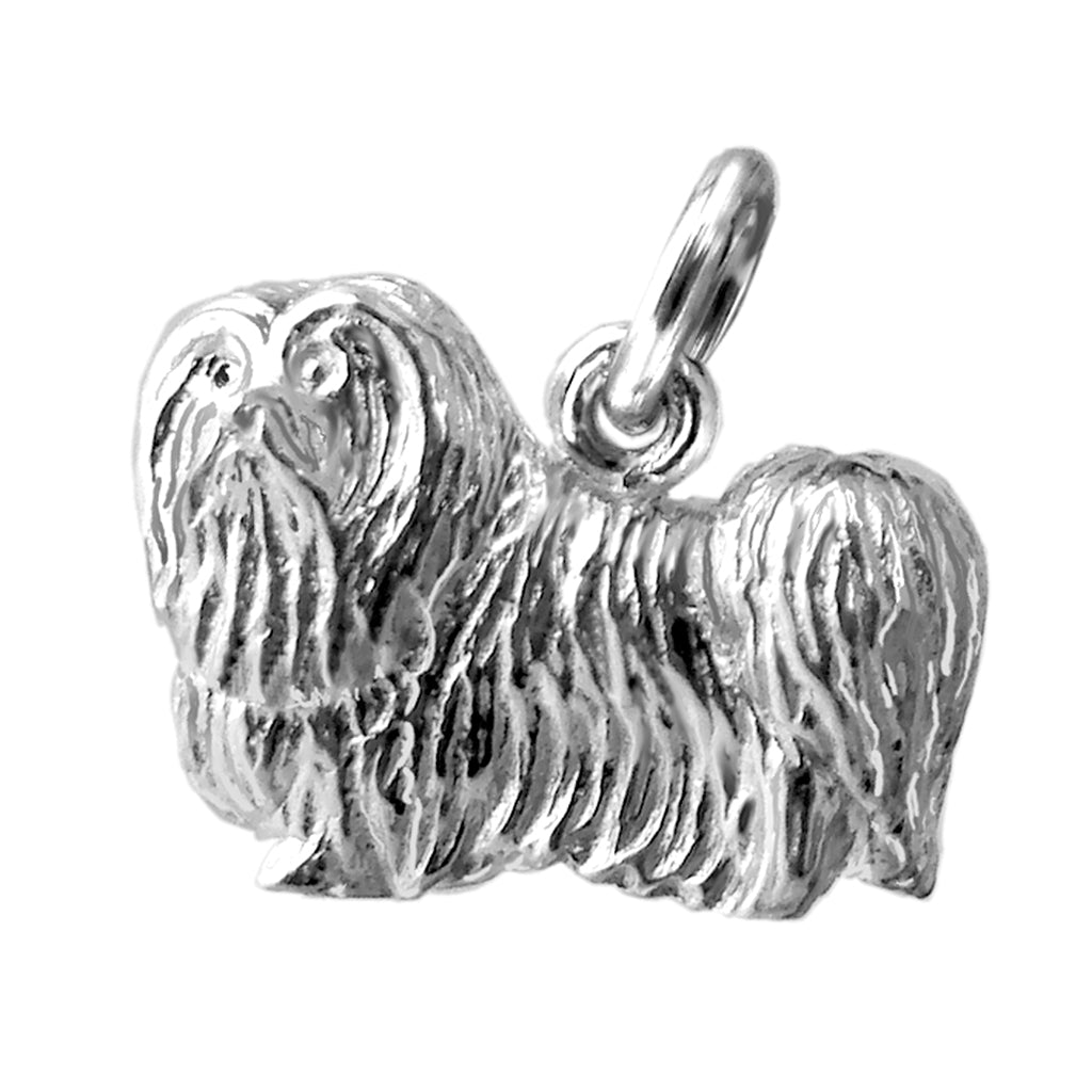 Maltese Terrier charm sterling silver or gold dog pendant