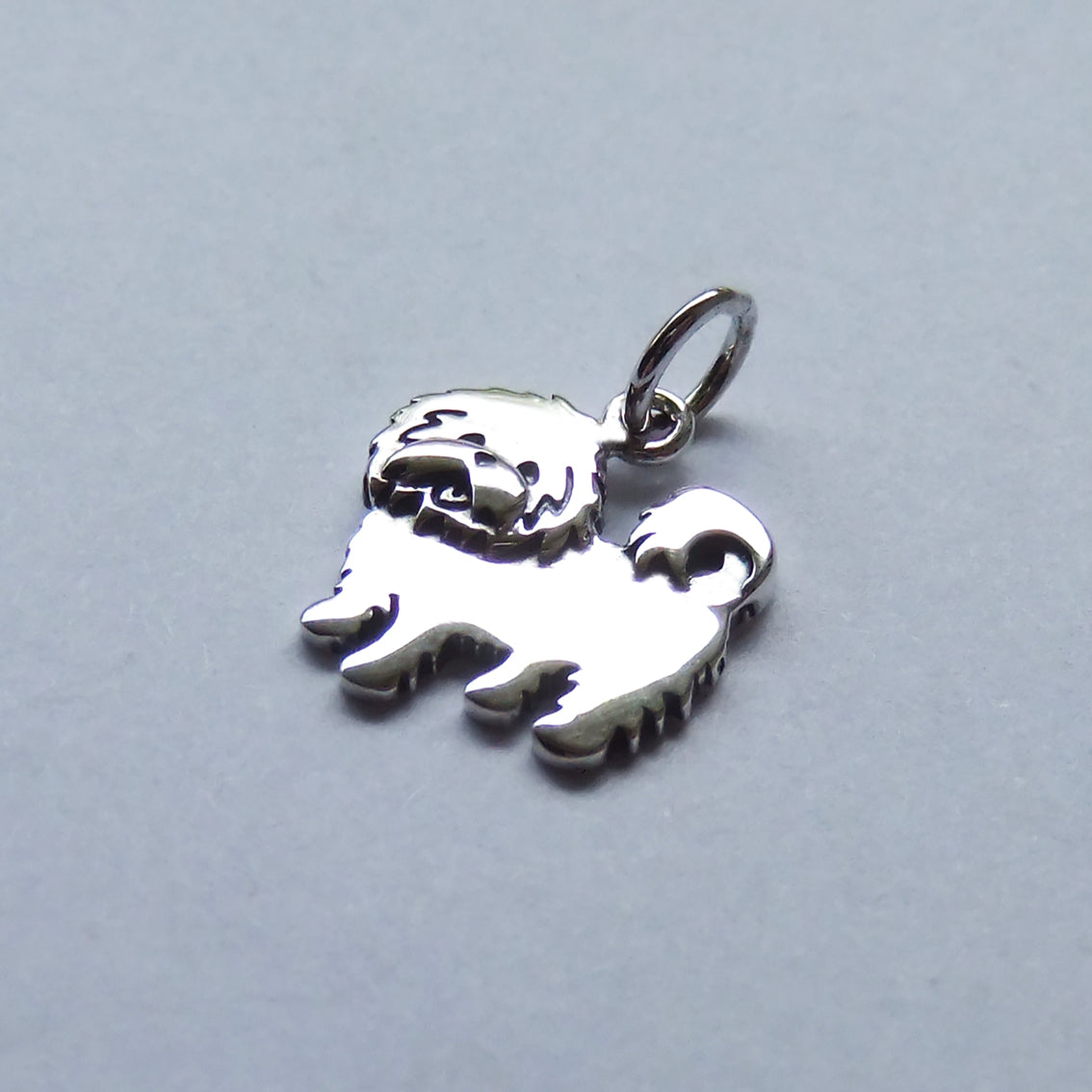 Sterling silver maltese dog on sale charm