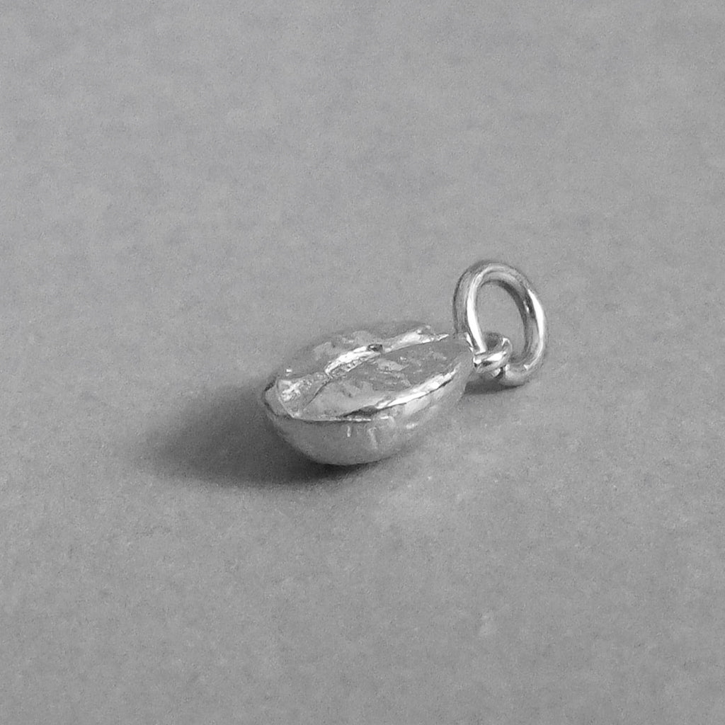 Coffee Bean Charm in Sterling Silver or Gold