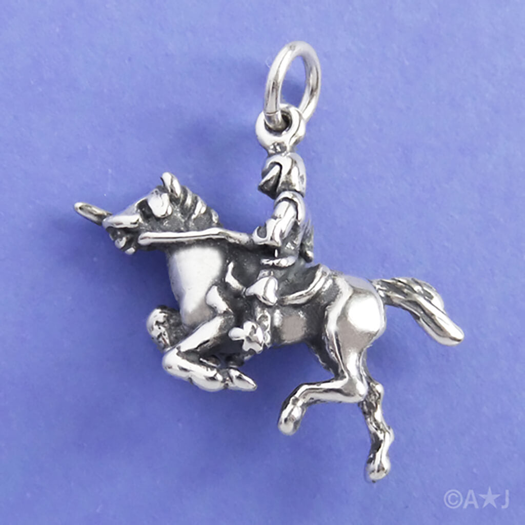 knight on steed charm