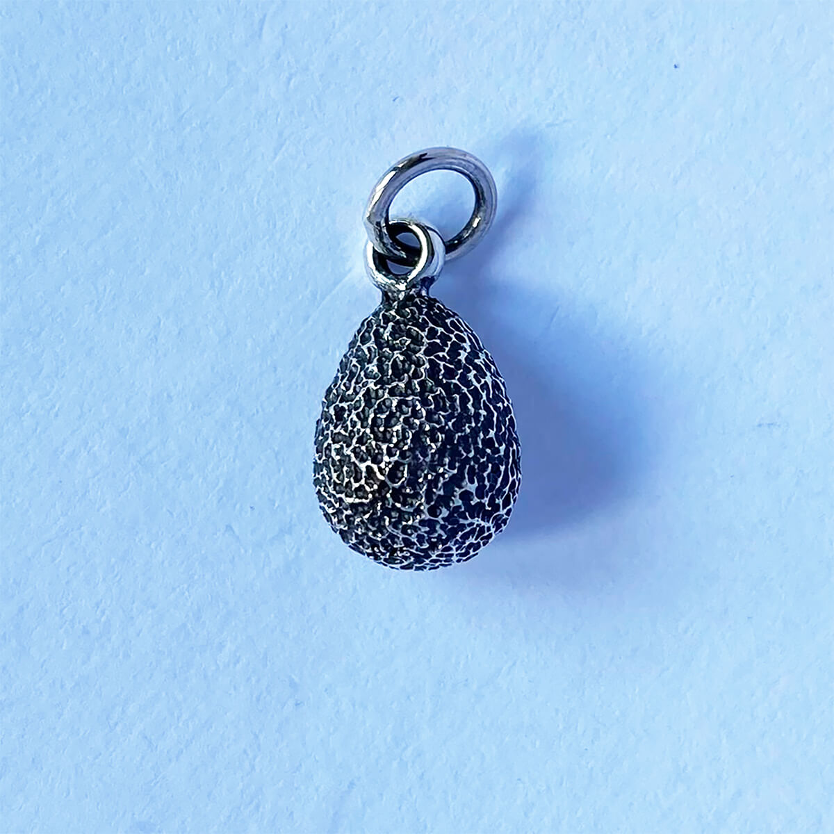 Avocado pear charm sterling silver vegetable pendant