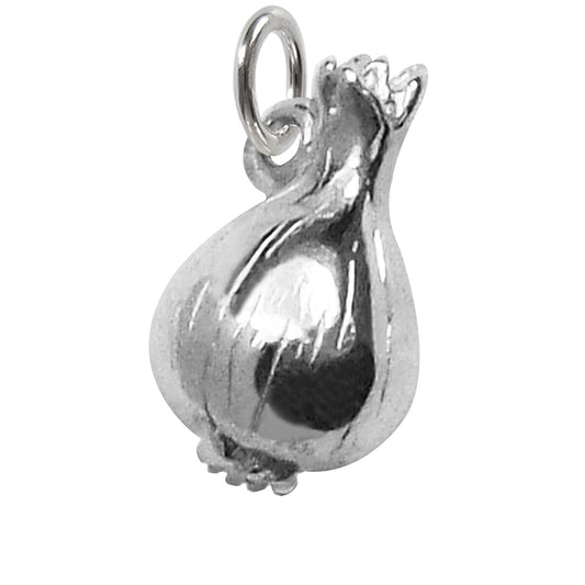Onion Charm Sterling Silver Vegetable Pendant