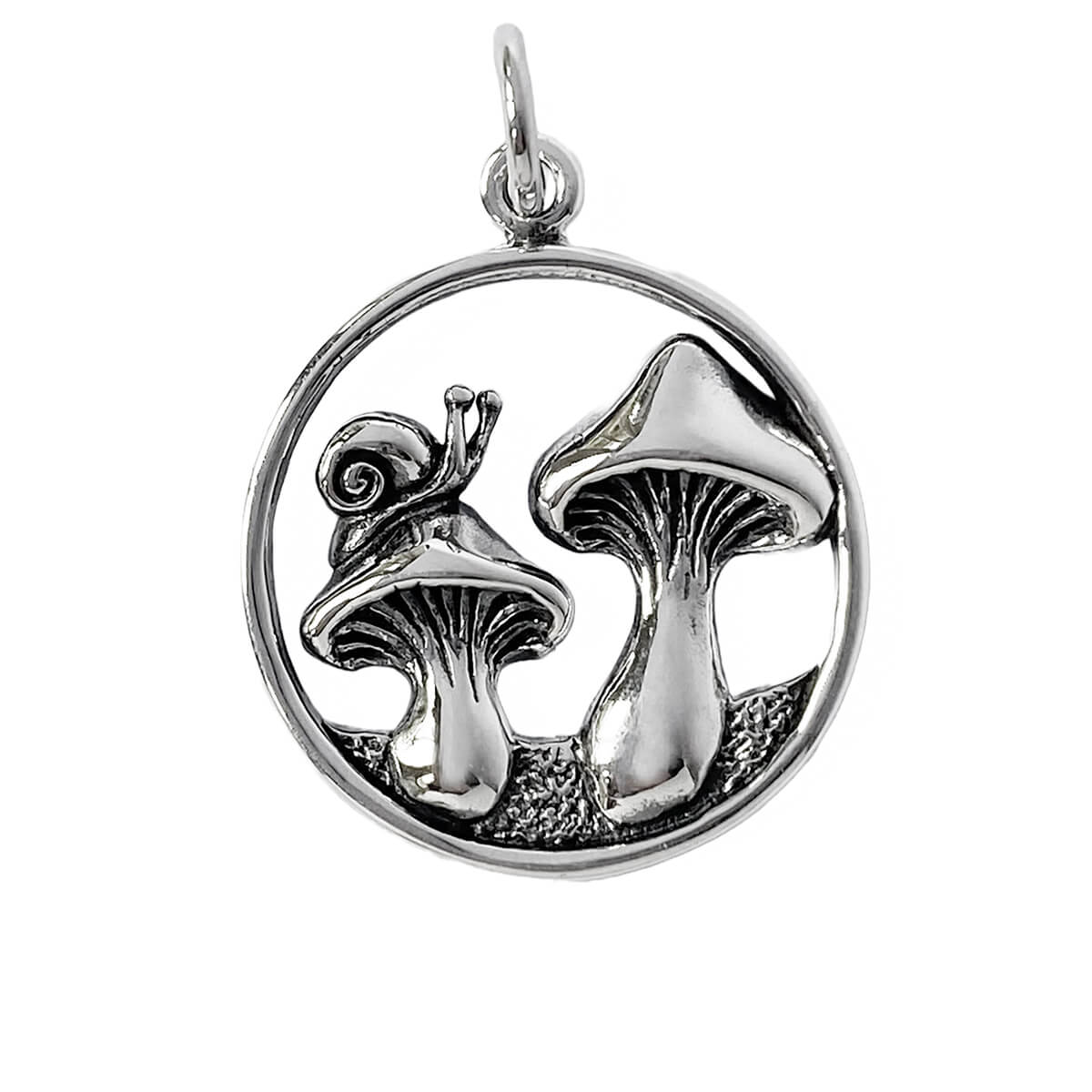 toadstools and snail charm