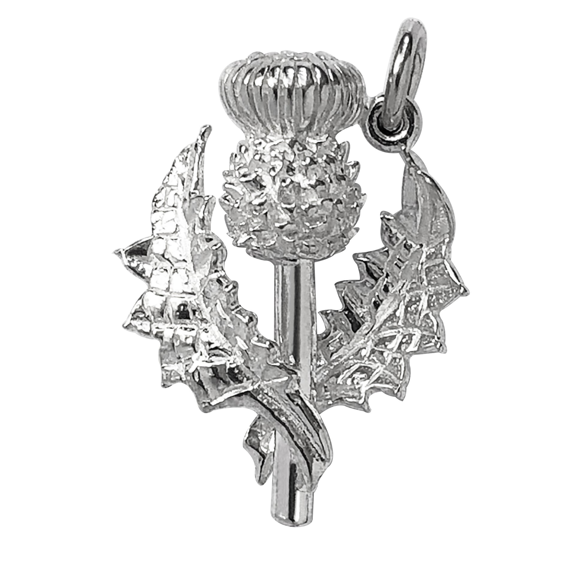 thistle charm sterling silver