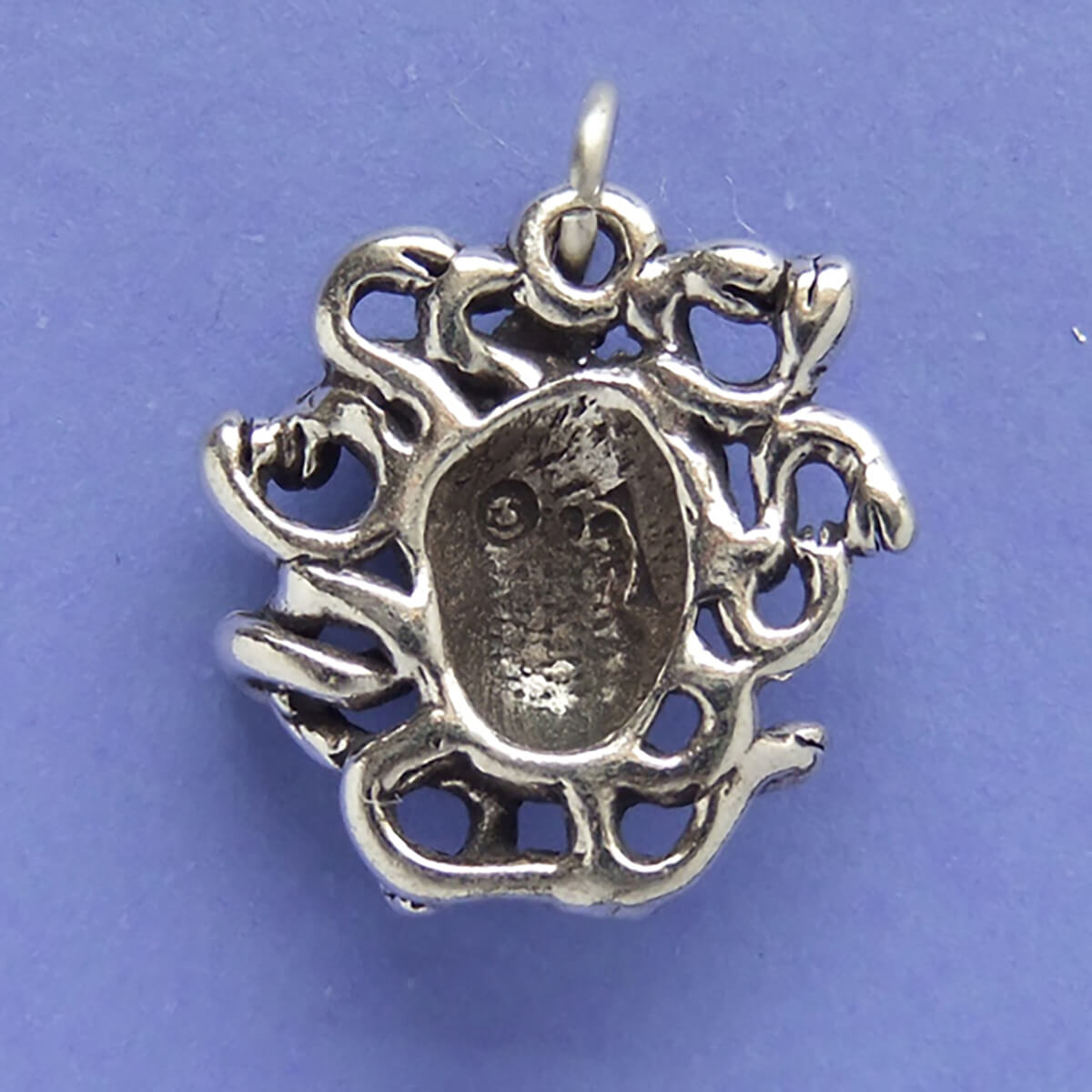 Medusa Charm Sterling Silver Gorgon Pendant