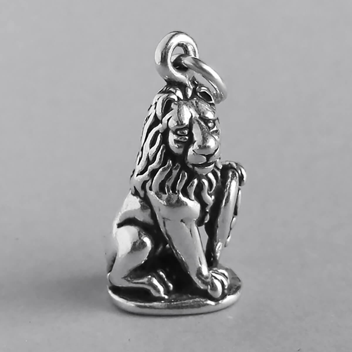 marzocco lion sterling silver statue charm