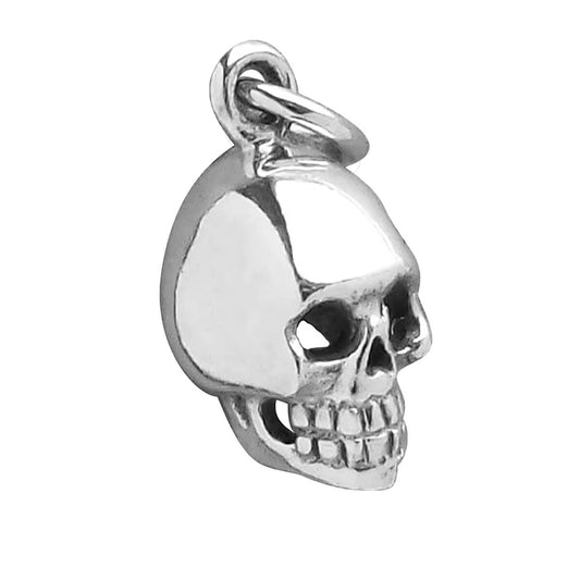 Human Skull charm sterling silver anatomy pendant