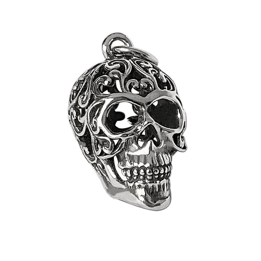 human skull charm | filigree