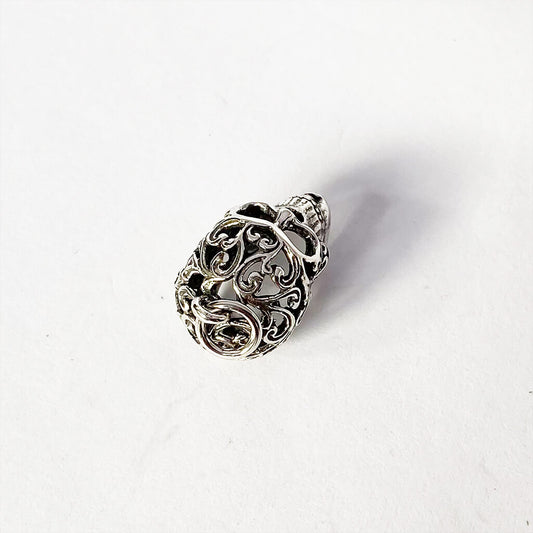 human skull charm | filigree