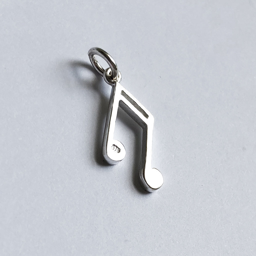 Sterling silver musical note charm