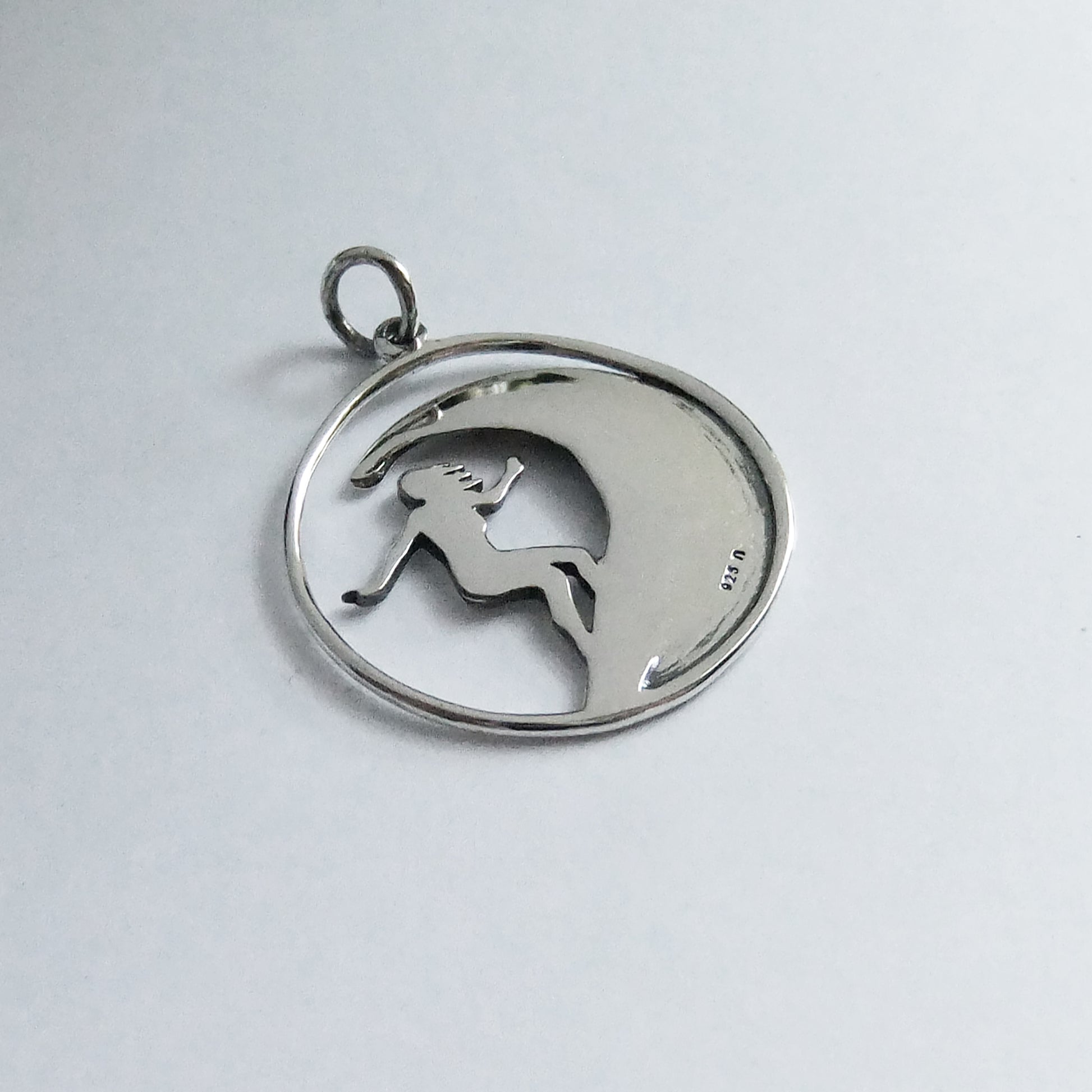 Surfer on a Wave Pendant Sterling Silver