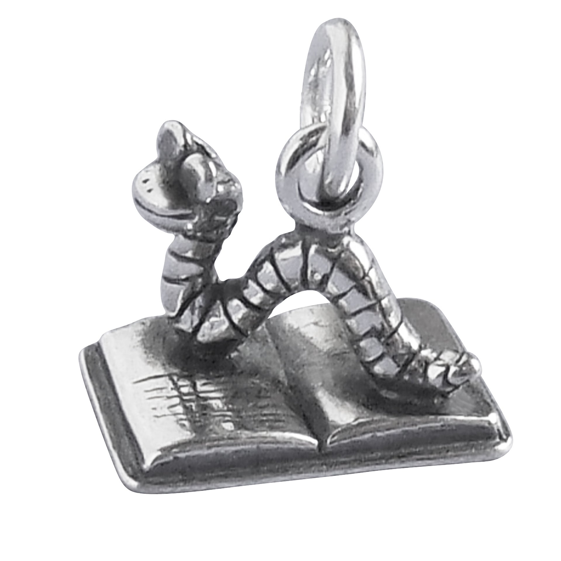 Hardback Book Personalised Silver Charm - Bookworm Bracelet Charm