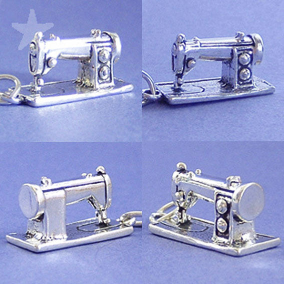 Sterling silver sewing machine charm from Charmarama