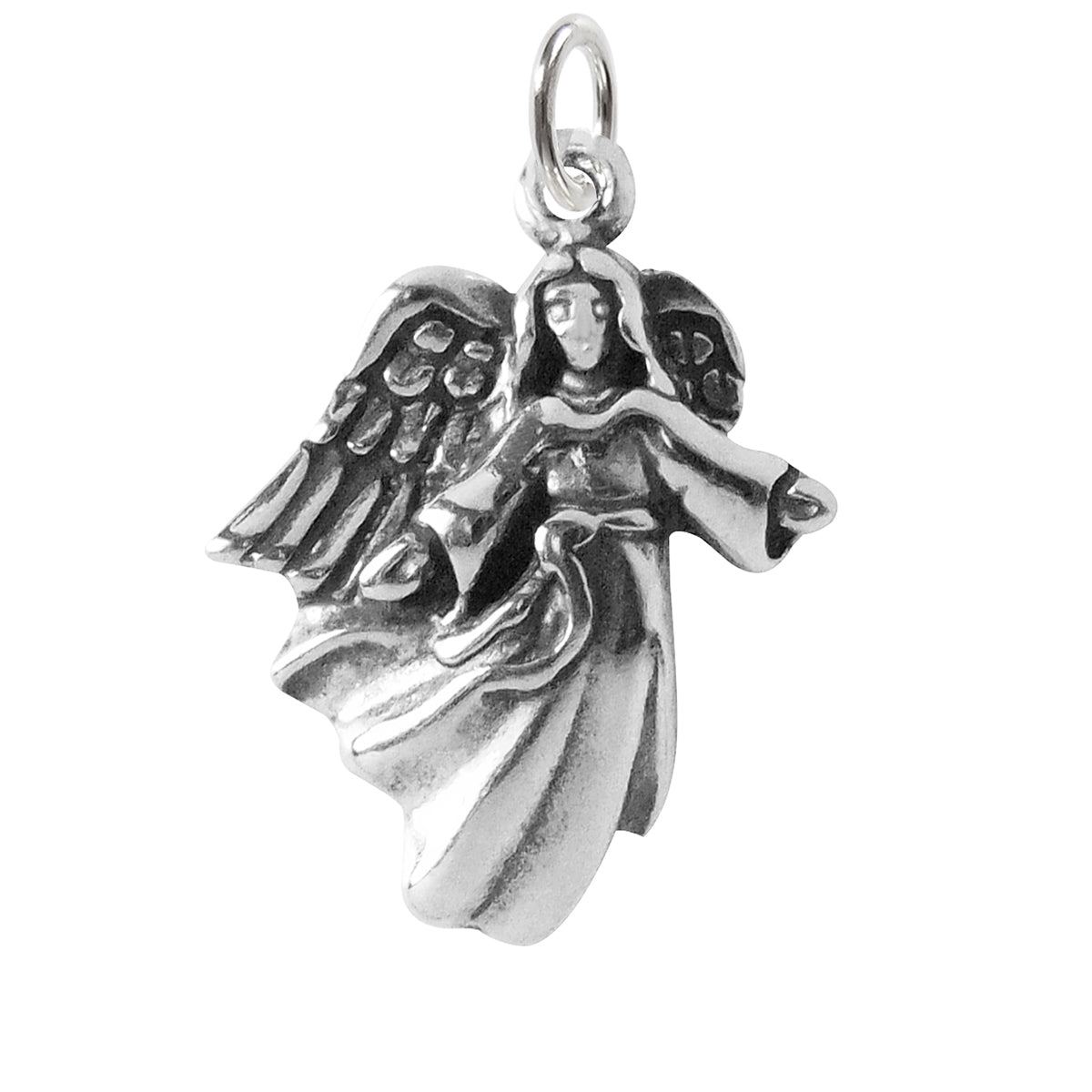 Angel charm with Open Arms Sterling Silver