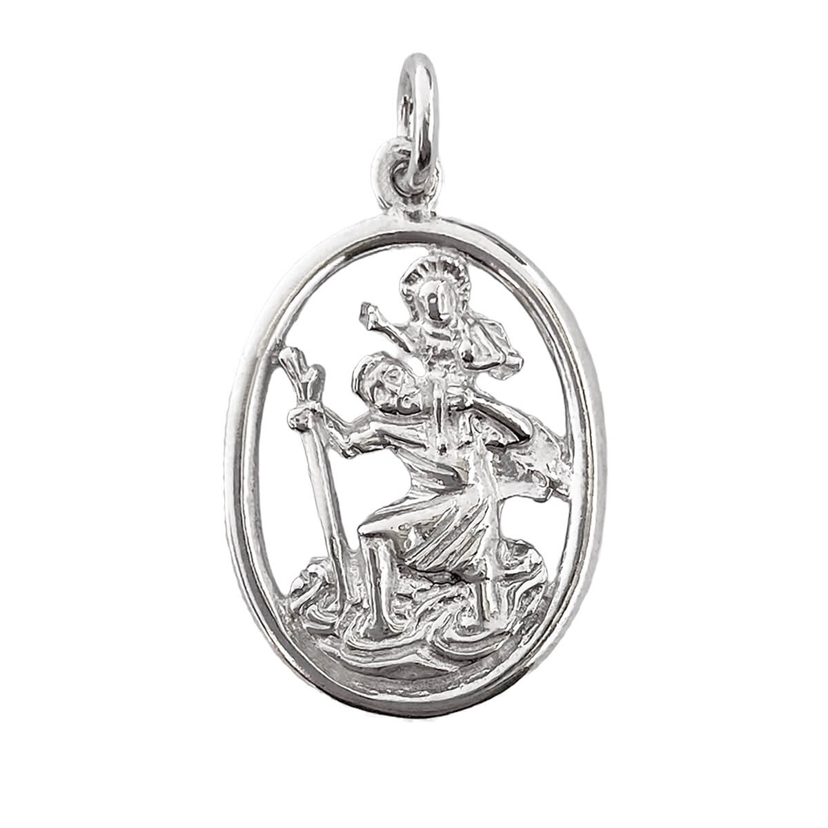 Saint Christopher Charm Sterling Silver Religion Pendant from Charmarama