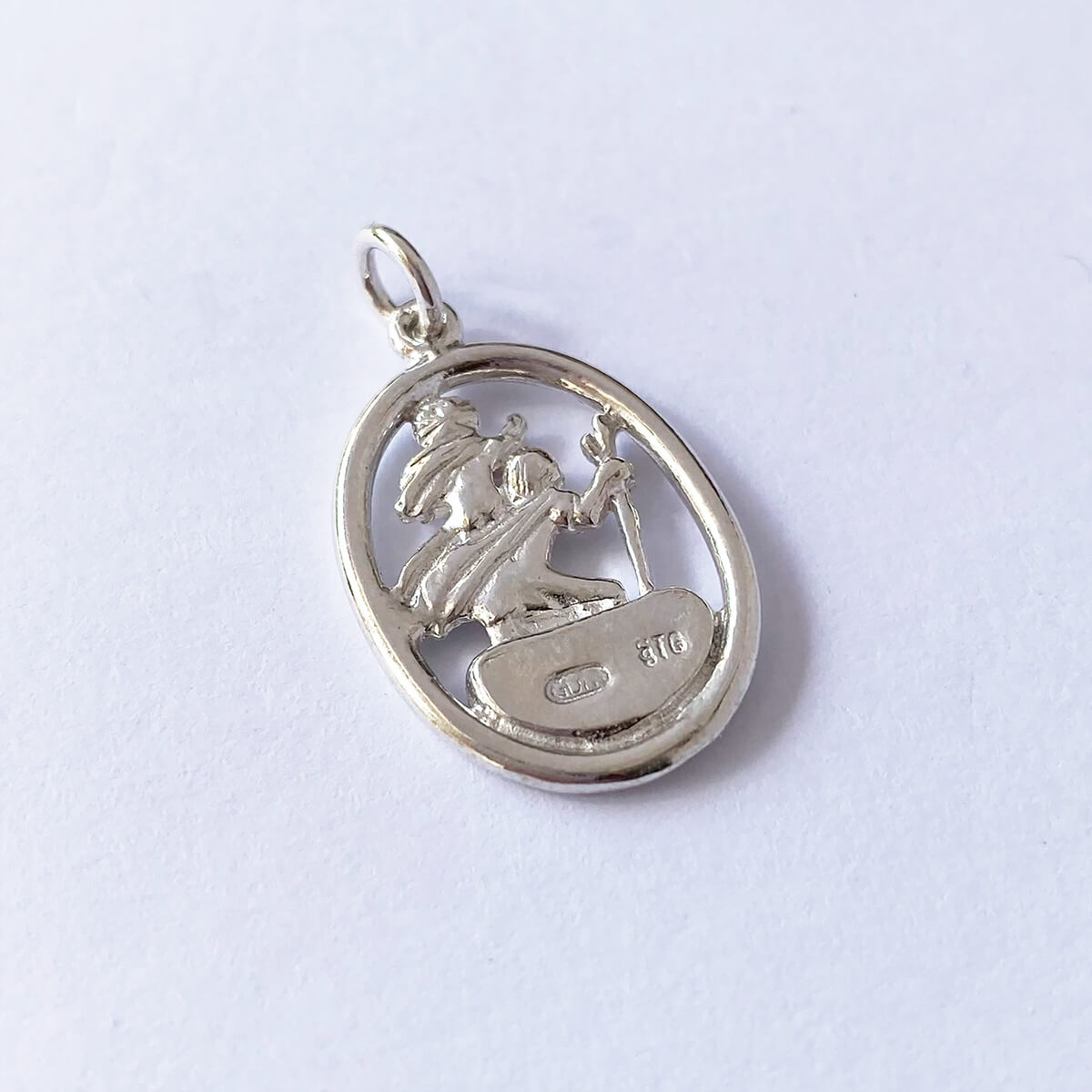 St. Christopher Charm Sterling Silver Religion Pendant from Charmarama