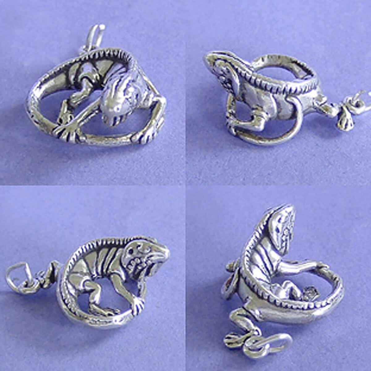 iguana lizard charm