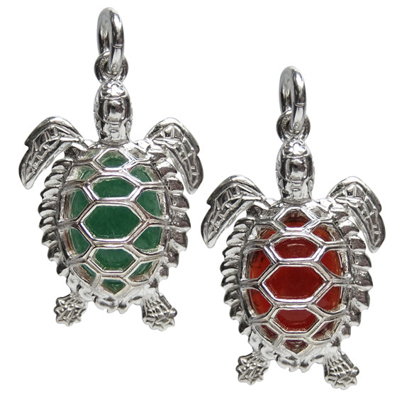 Gemstone Turtle Charm — MADE TO ORDER