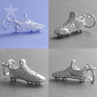 Soccer Shoe Charm Sterling Silver