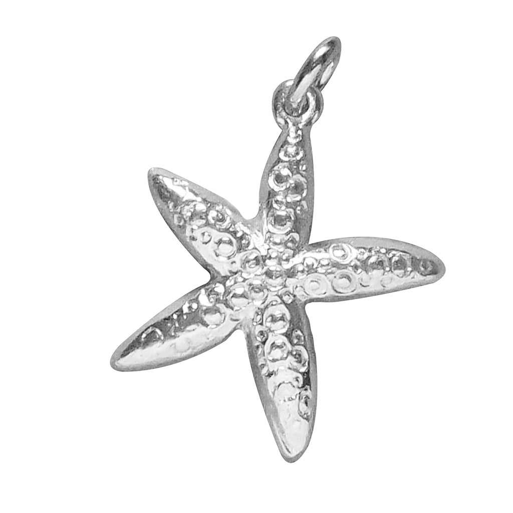 Sterling Silver Starfish Charm Beach Seaside Pendant
