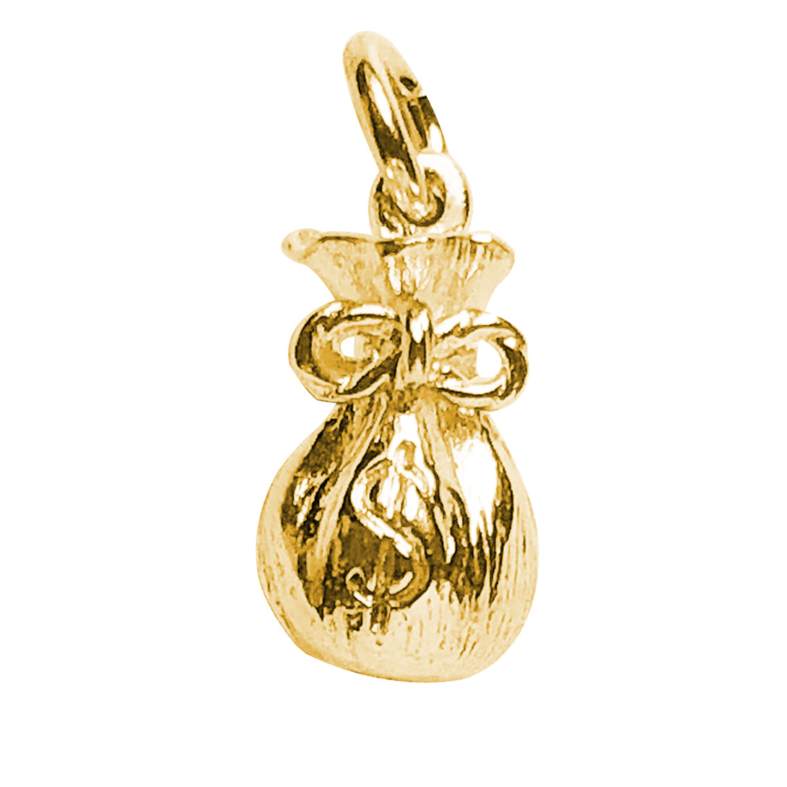 Money Bag Charm  Sterling Silver or Gold Lucky Abundance – Charmarama