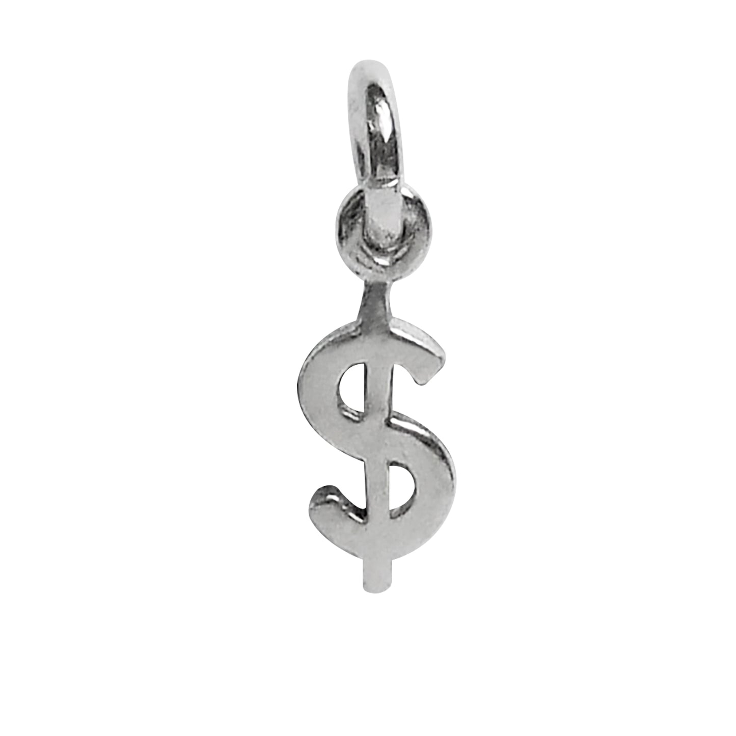 Small dollar sign charm sterling silver or gold