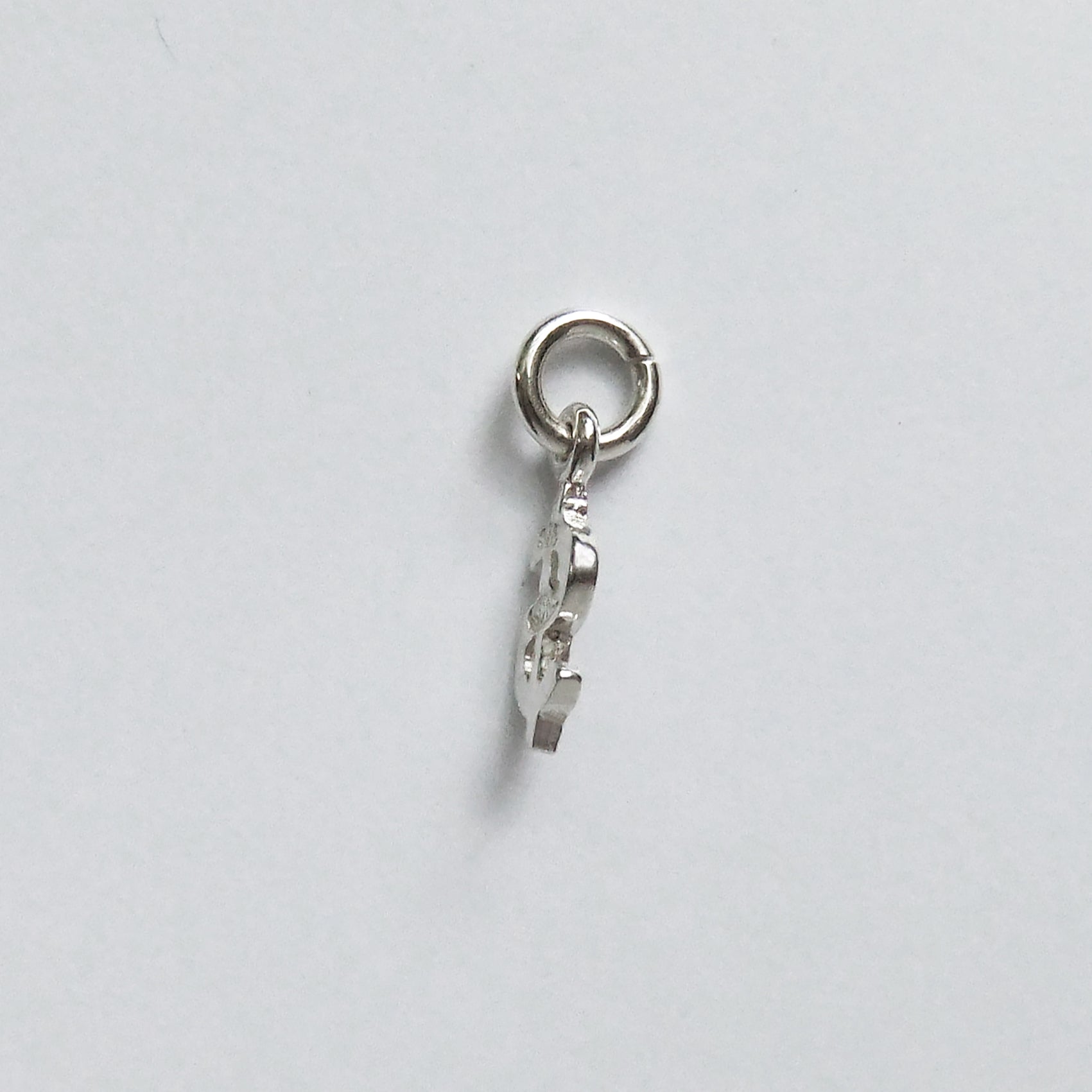 Tiny dollar sign charm sterling silver or gold