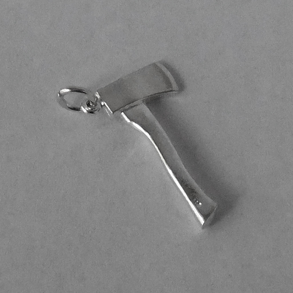 Axe charm sterling silver tool pendant