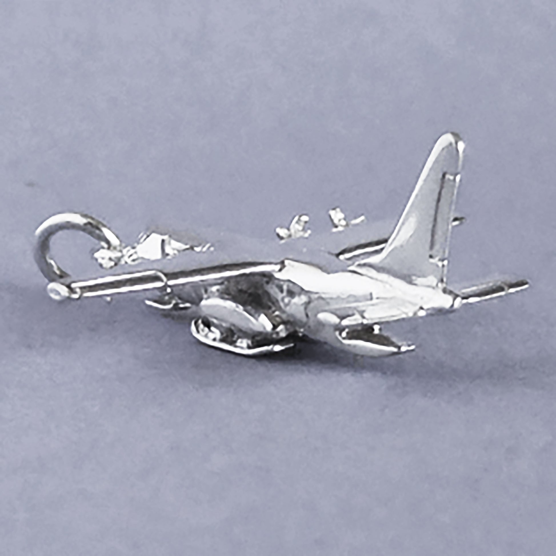 Hercules Ski Plane Aircraft Charm Sterling Silver or Gold Pendant