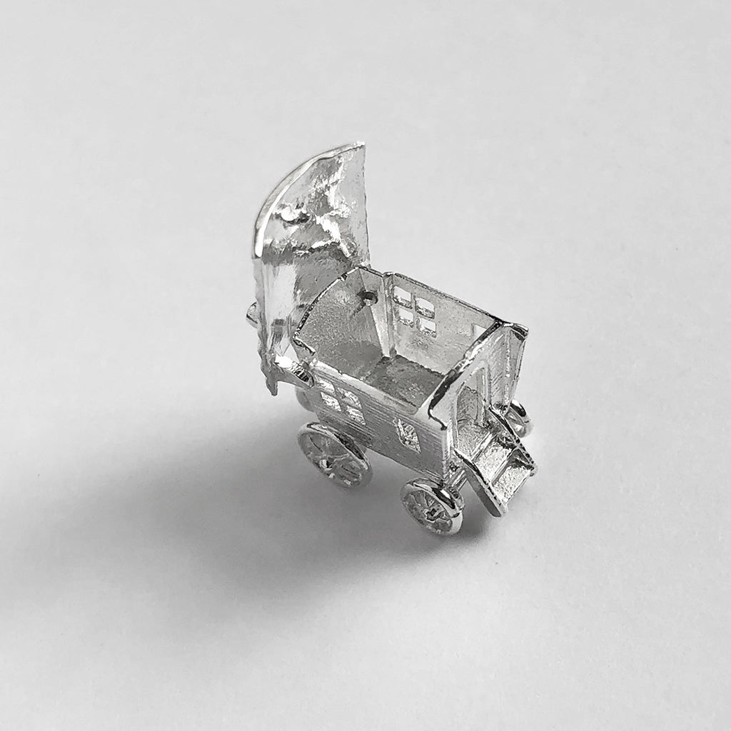 Gypsy Caravan Charm | Sterling Silver Romany Pendant – Charmarama