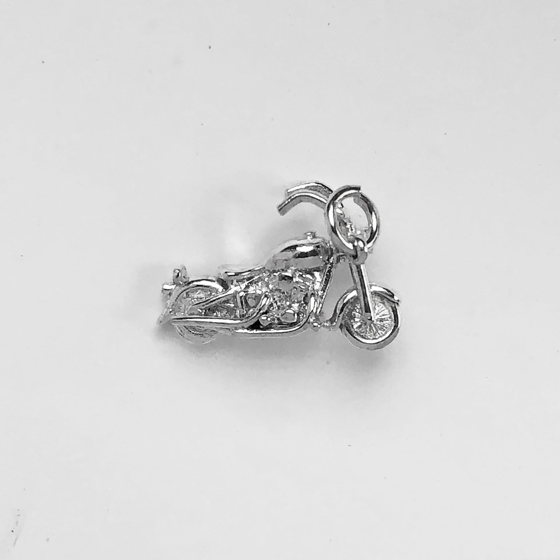 Motorbike Charm Sterling Silver Pendant