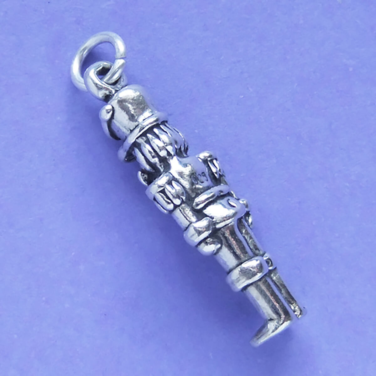Nutcracker Toy Soldier Charm Sterling Silver Christmas Pendant
