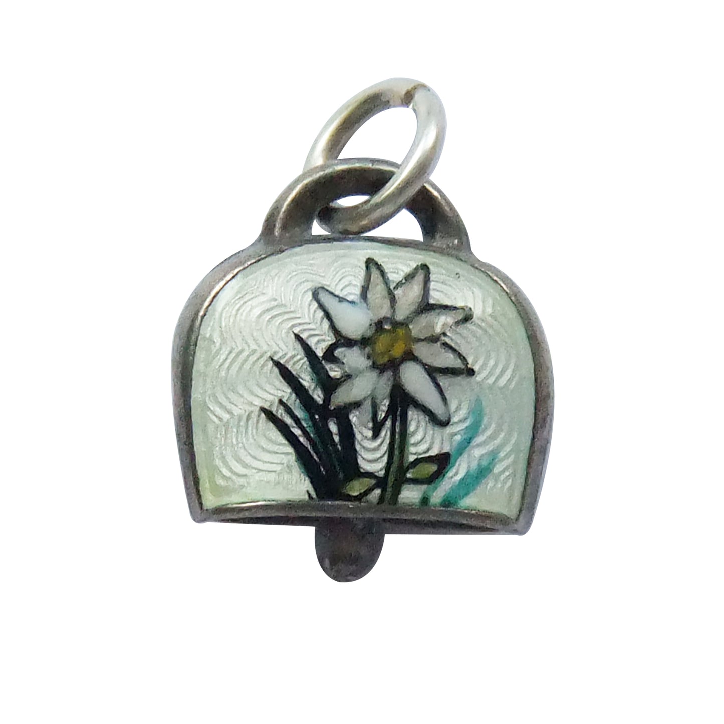 Vintage Bell Charm Edelweiss Flower