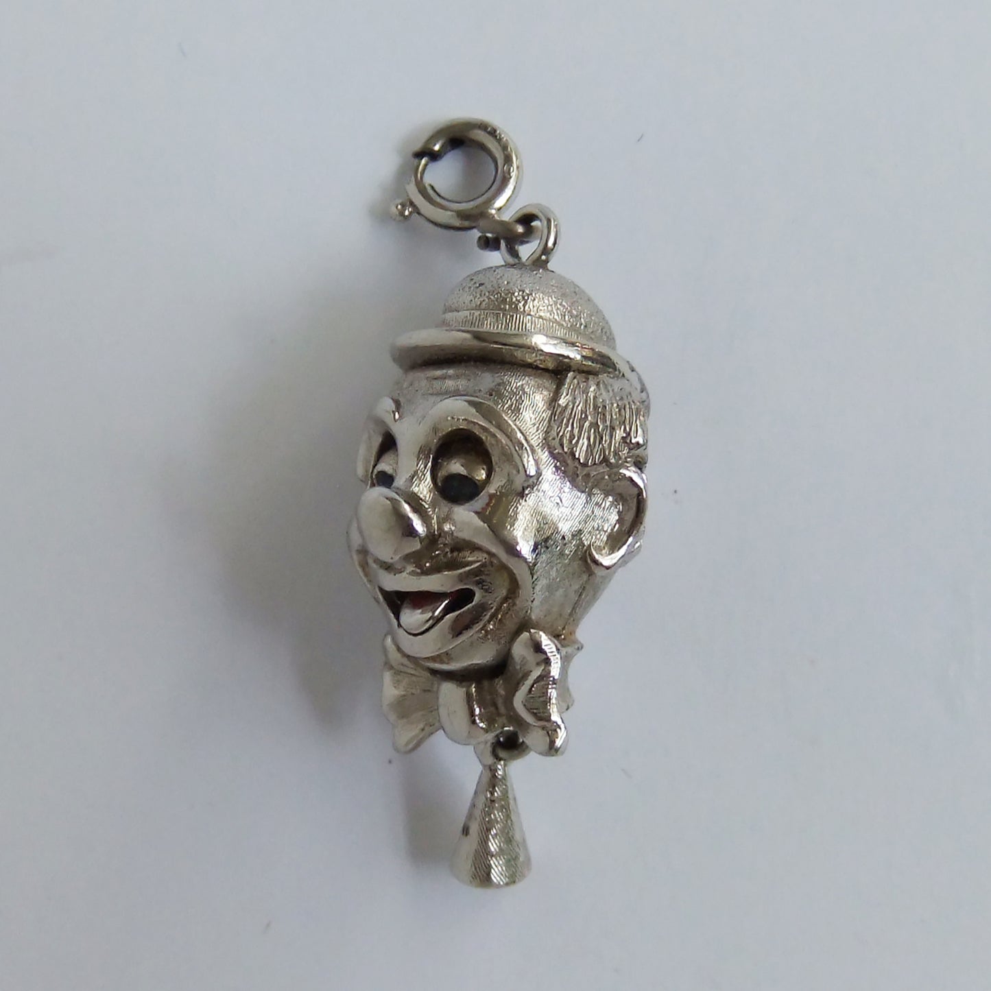 Monet Clown Head Charm 1960s Blue Eyes