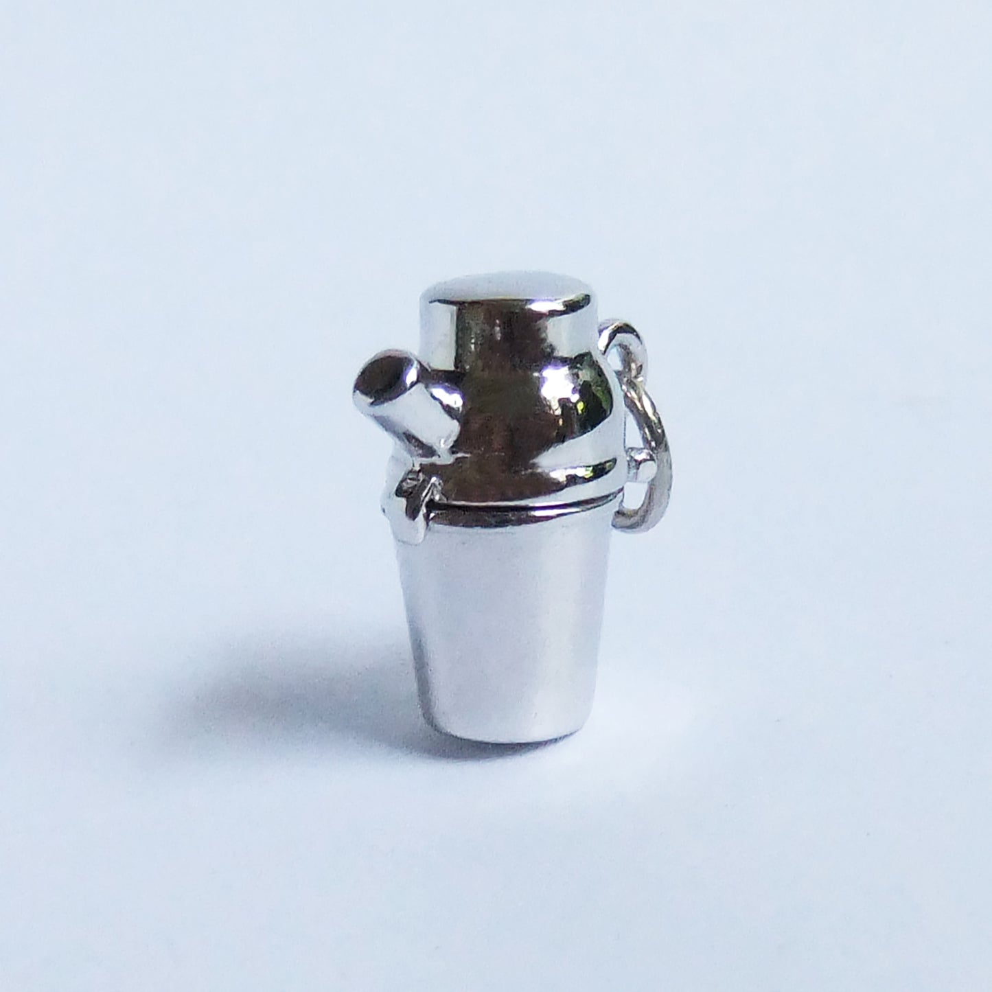 Vintage Sterling Silver Cocktail Shaker with Devil Charm