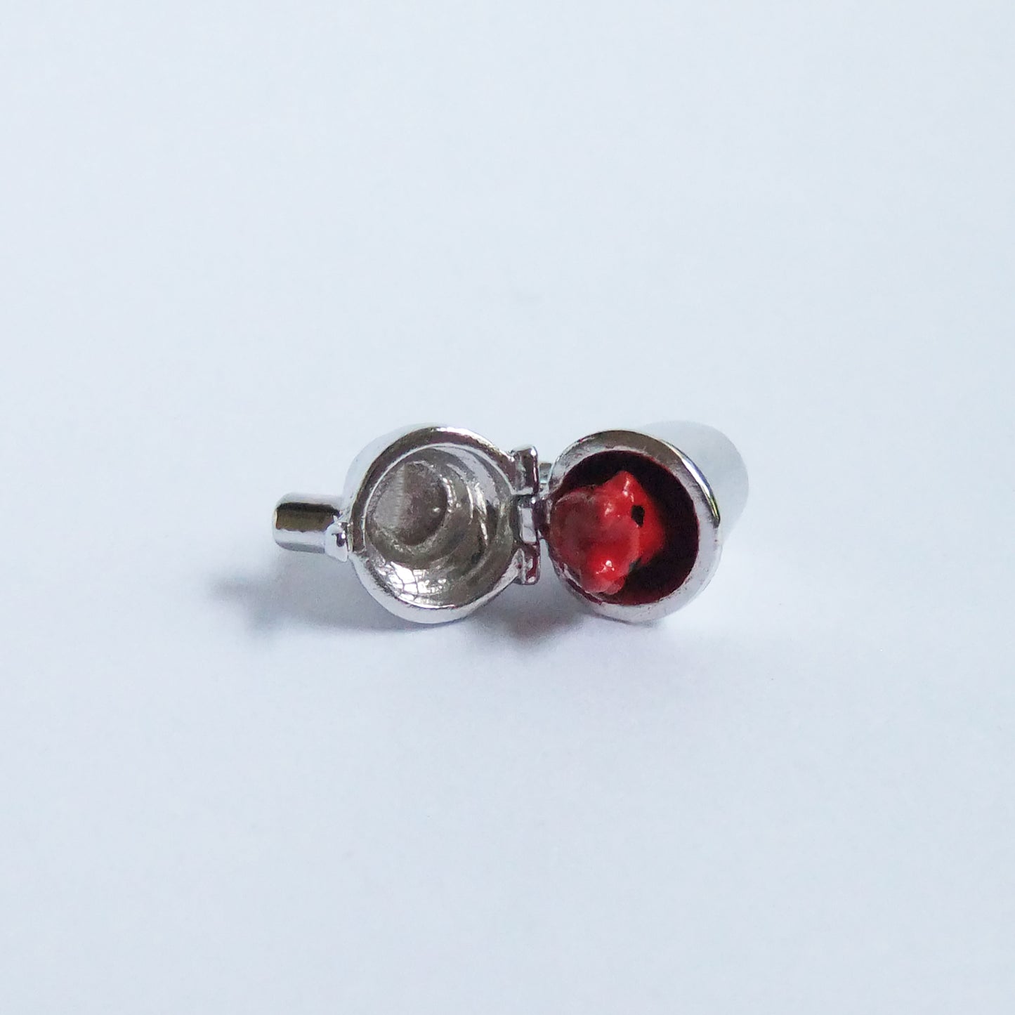 Vintage Sterling Silver Cocktail Shaker Red Devil Charm