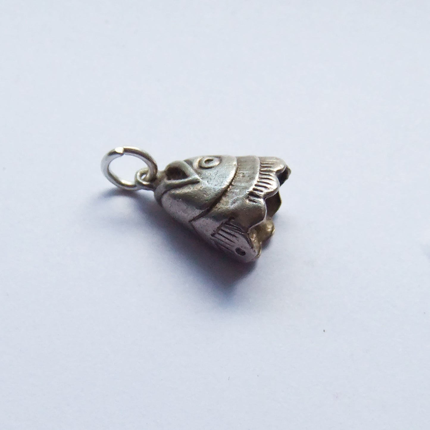 Vintage silver fish pendant