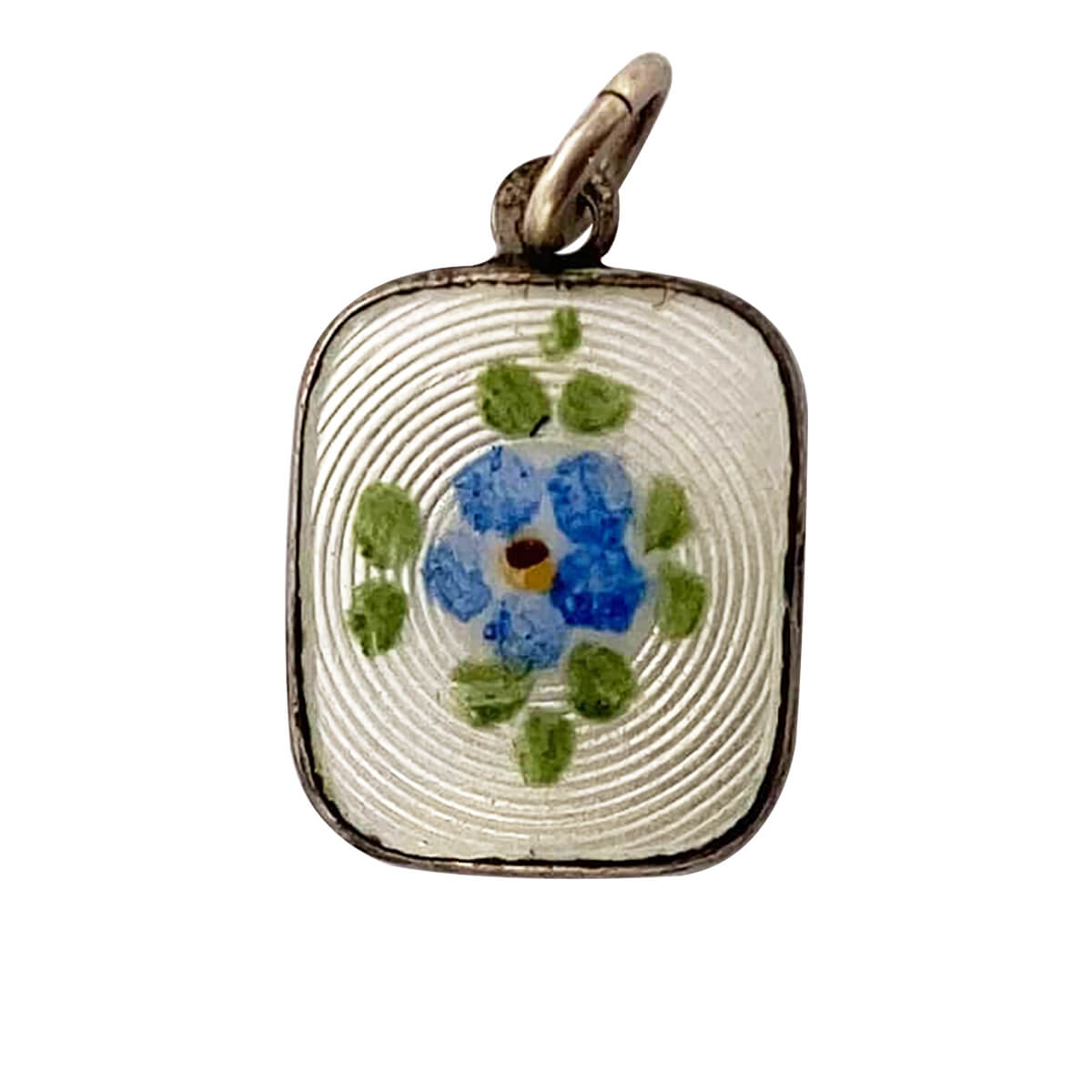 Vintage forget me not floral charm sterling silver pendant from Charmarama