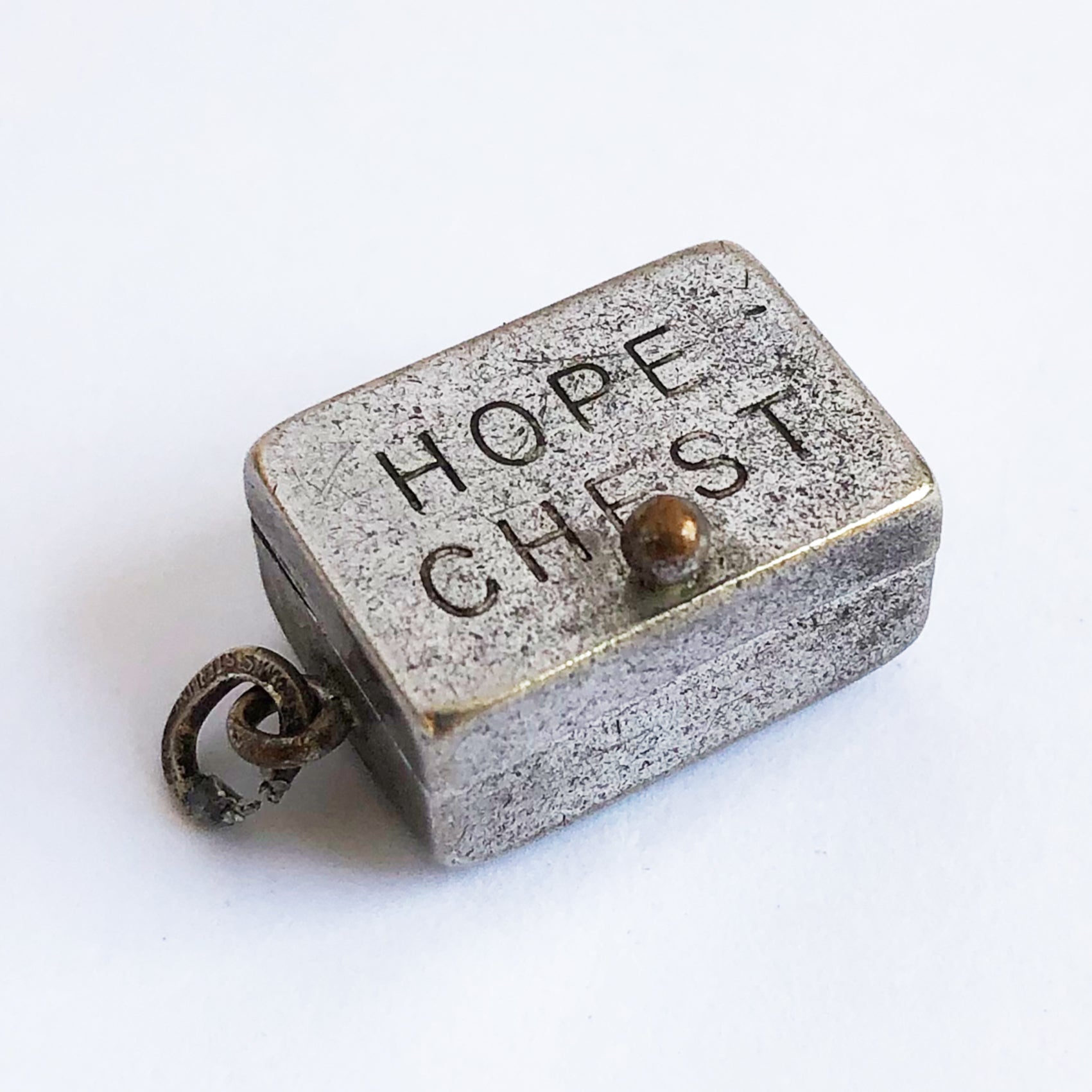 Vintage Hope Chest Charm Sterling Silver