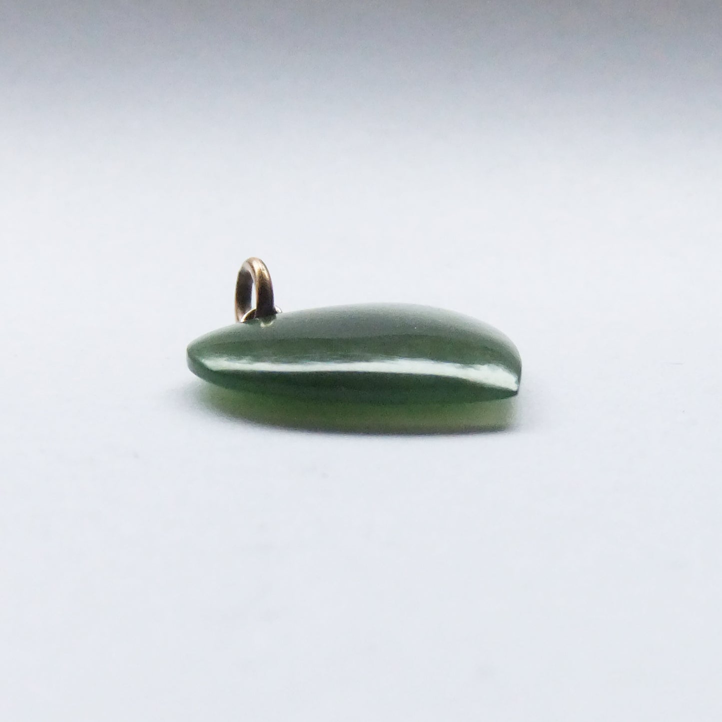 Green Jade Heart Charm Pendant