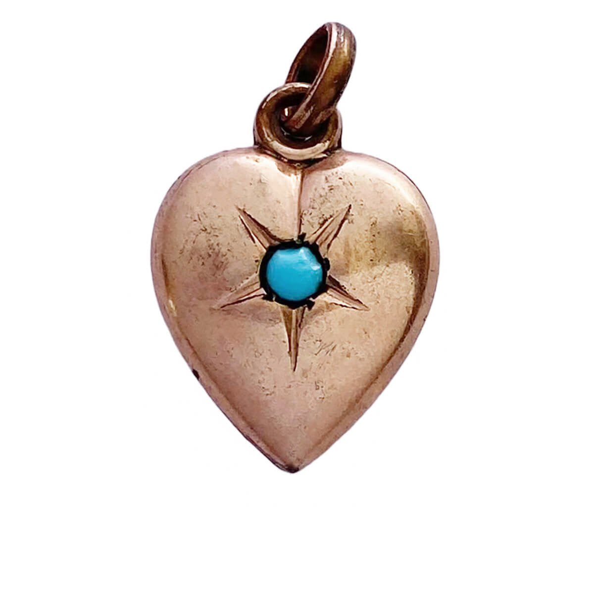 Vintage gold plated heart charm