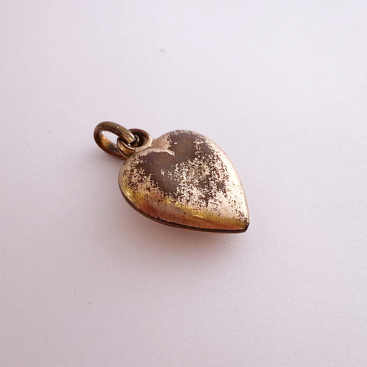 Vintage gold plated heart charm