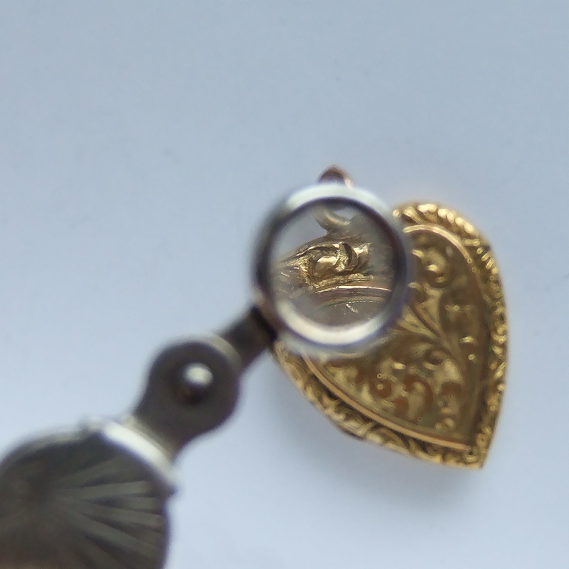 Vintage Silver Miniature Magnifier Glass Charm