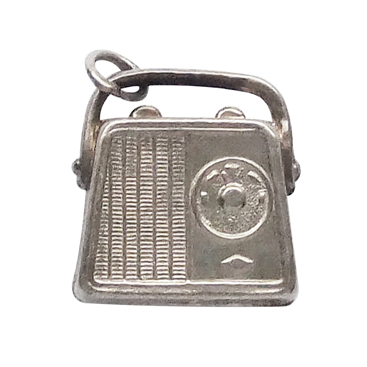 Vintage Radio Charm Sterling Silver