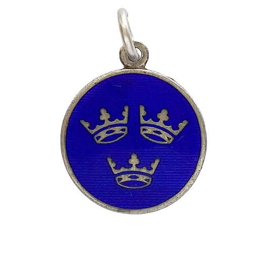 Swedish crowns vintage blue charm